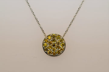 Yellow Diamond Pave Pendant